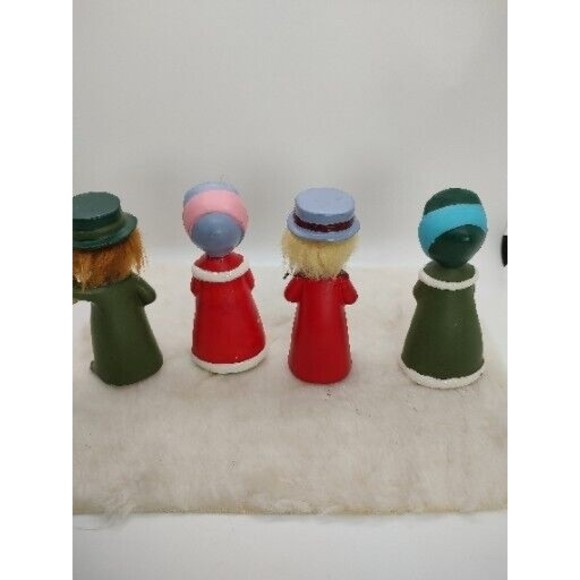 Napcoware collectable Carolers w/ Hair Figurines 7974 Japan Set Of 4 - Picture 10 of 15